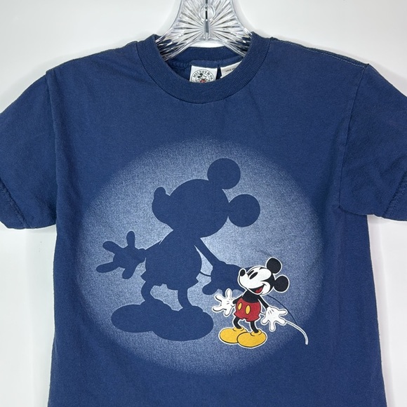 Vintage Mickey & Co Mickey Mouse Blue Short Sleeve Shirt Size Large (7) - Picture 2 of 8